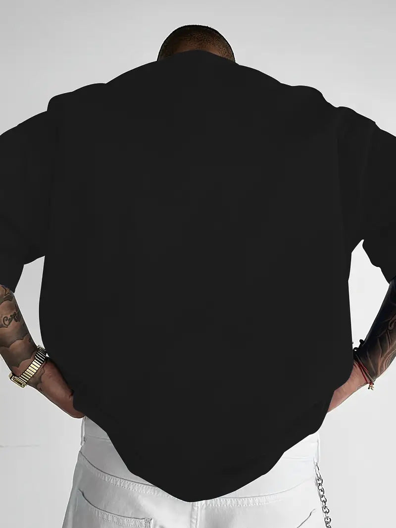 Cross-border New Trendy Brand Men's Round Neck Loose Casual Letter Short-sleeved T-shirt Top European Size