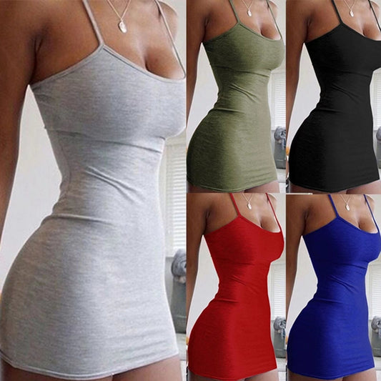 Foreign Trade Spring and Summer Women's Tight-Fit dress European and American Nightclub Hip Skirt Sexy Slip Skirt Outdoor Beach dress