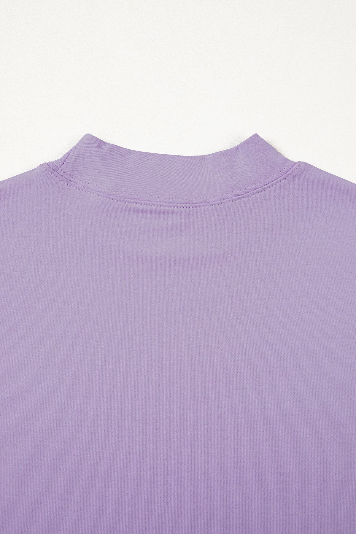 Sachet Pink Solid Color High Neck Oversize Tee