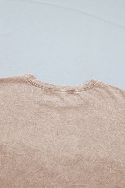 Casual saved by grace Mineral Washed Cotton T Shirt