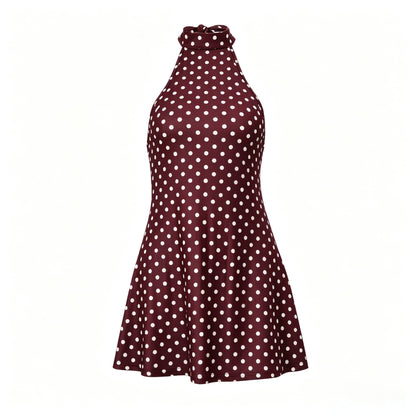 Cross-Border Amazon Women's Clothing 2026 Spring New High-End Fashion Elegant Printed Sexy Backless Waist-Cinching Dress