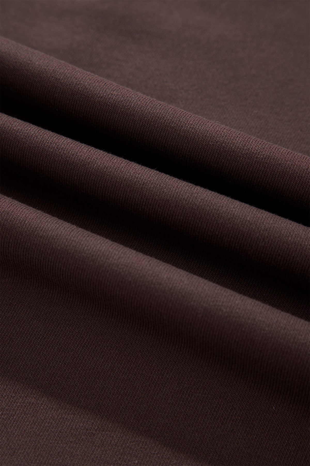 Coffee Solid Color Piping Trim Mock Neck Pullover Drawstring Pants Set