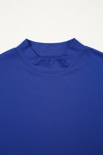 Sachet Pink Solid Color High Neck Oversize Tee