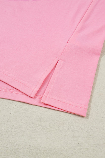 Bonbon V Neck Pleated Short Puff Sleeve Plus Size Blouse